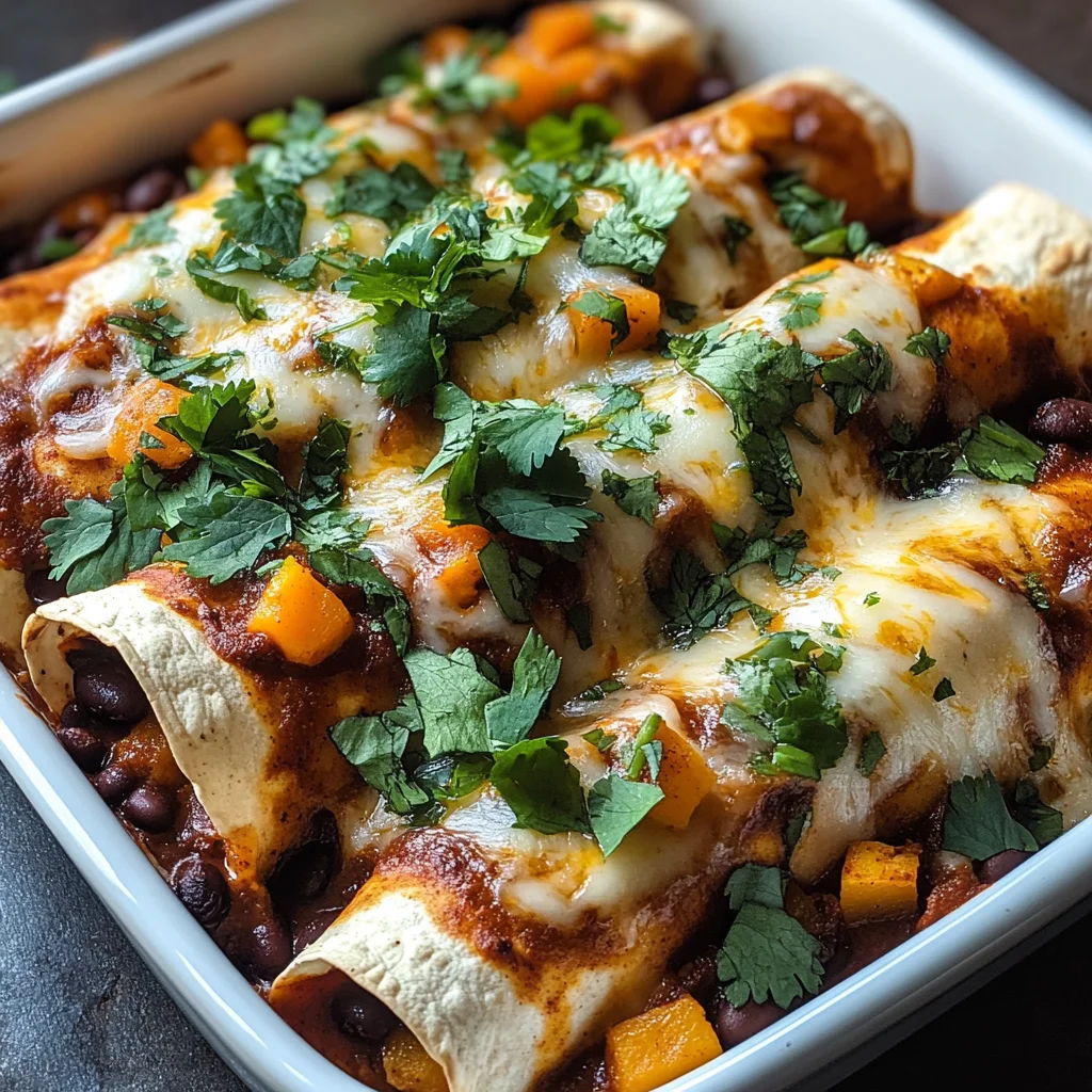 Black Bean and Butternut Squash Enchiladas