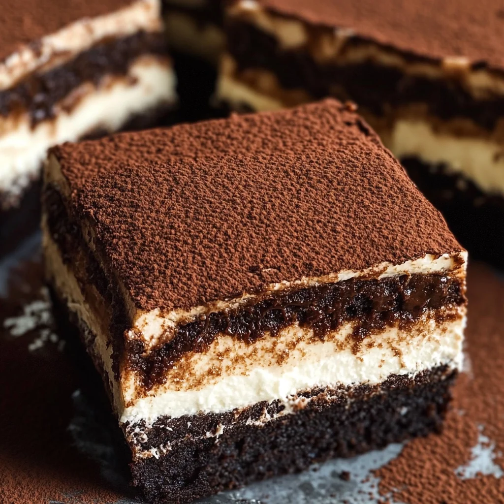 Easy Fudgy Tiramisu Brownies