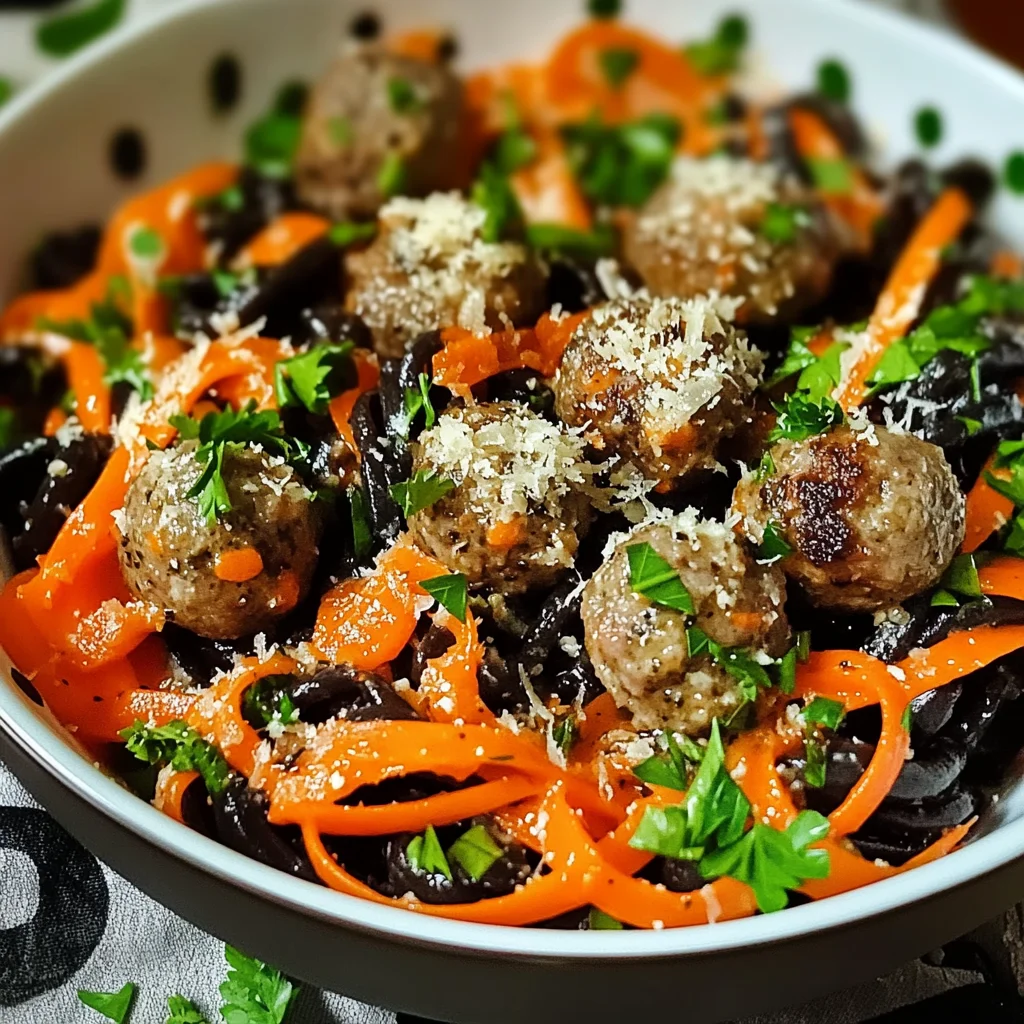 Halloween Pasta Salad With Meatballs