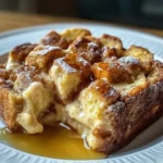 Overnight Cinnamon Eggnog French Toast Casserole