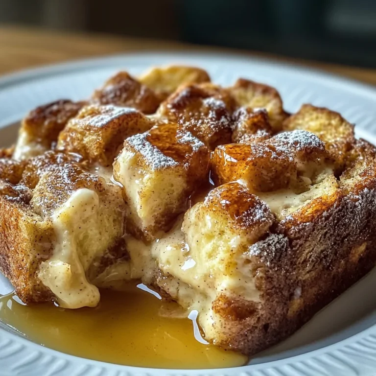Overnight Cinnamon Eggnog French Toast Casserole