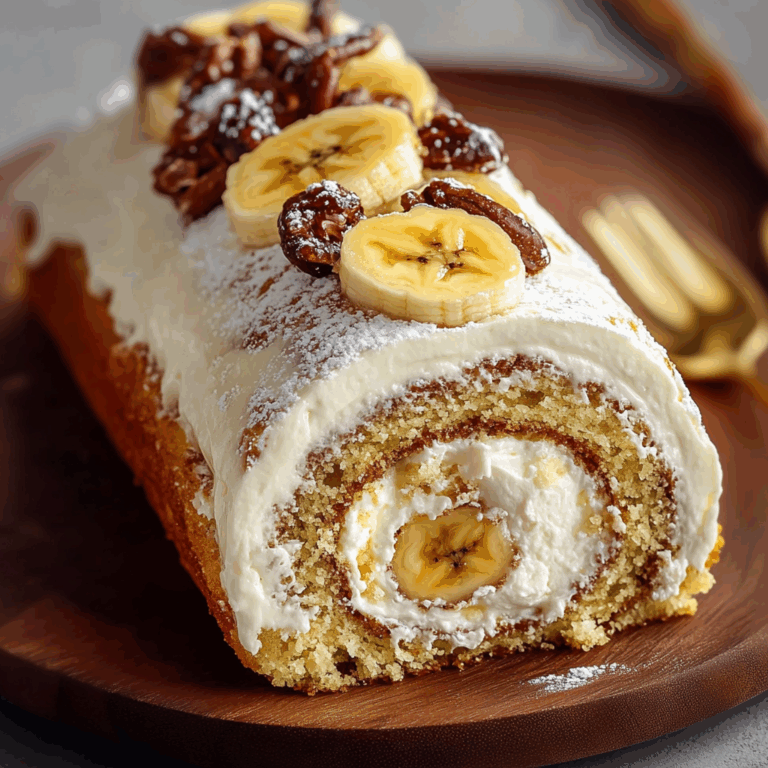 Banana Cake Cream Cheese Roll